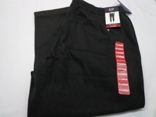 GAP Women's True Black Pull On Elastic Drawstring Waist Ankle Pants Size XL New