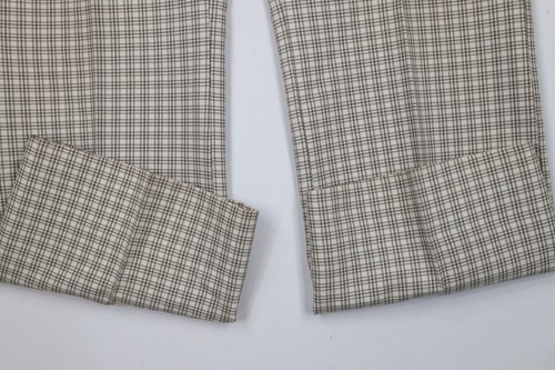 Vtg 70s Streetwear Mens 34x30 Knit Wide Leg Bell Bottoms Chino Pants Plaid USA - Picture 5 of 16