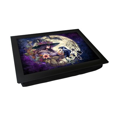 Gothic Krähe Schoß Tablett - Holz, gepolstert, Hexenkunst Design, perfektes Geschenk