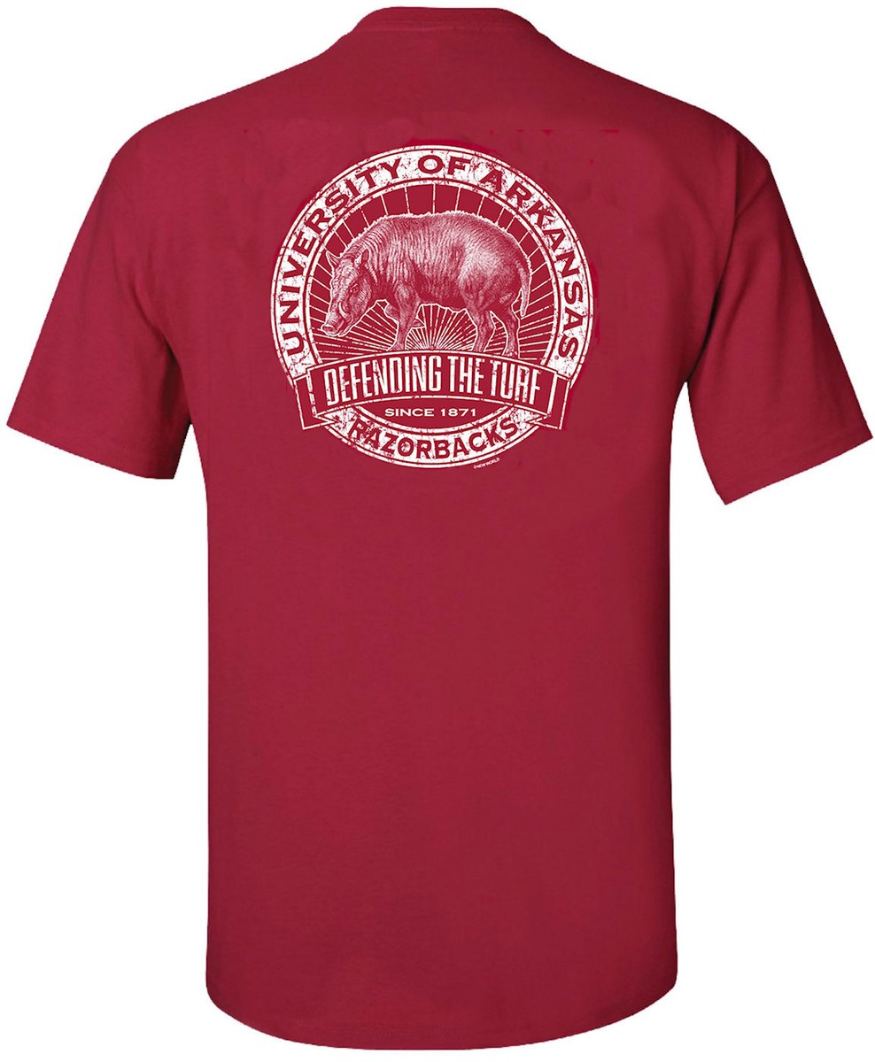 【U LAN】Earty Overfit Pig Short Sleeve Tee Arkansas Razorbacks 2 Sided Wooo Pig Sooie Short Sleeve T