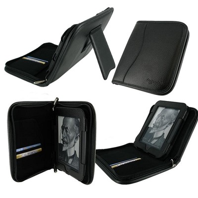 rooCASE for NOOK Touch - Executive Leather Folio Case Black Lot C3