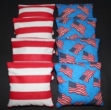 USA Patriotic American USA Flag 8 ACA Regulation Cornhole Bean Bags