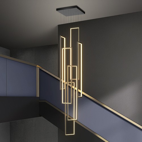 Stair Chandelier Lighting LED Home Lamp Bar Ceiling Light Dimmable Pendant Light - Picture 7 of 7