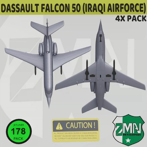 3D gedrucktes 1/200 Dassault Falcon 50 Geschäftsflugzeug, Irak unbemaltes Modell - Bild 7 von 8