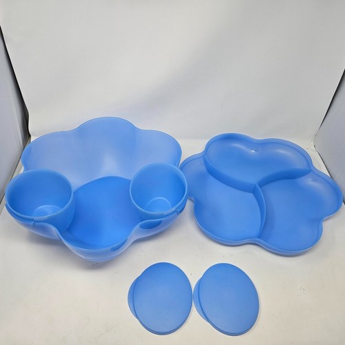 Tupperware Chip n Dip 2 Clip Bowls, slightly used, Great for Parties/Hosting - Picture 7 of 8