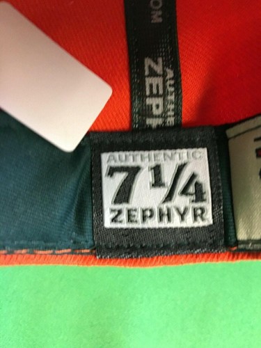 NCAA Miami Hurricanes Zephyr Mütze/Kappe Größe 7-1/4 Neu mit Etikett - Bild 8 von 9