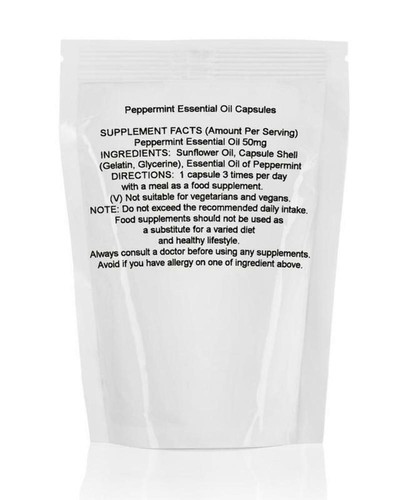 Peppermint Oil 50mg Capsules BritVits GB - Picture 3 of 12