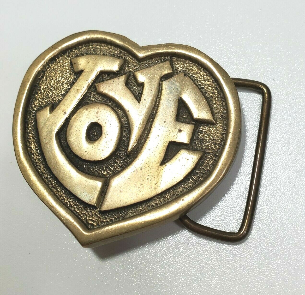 Vintage 70s Heart Shape LOVE Hippie Art 