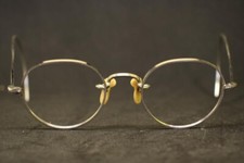 Small Vintage Eyeglasses Frames Silver Ful Vue 39X36MM Antique
