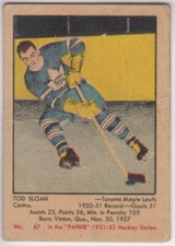 1951-52 Parkhurst #87 Tod Sloan FR Rookie RC