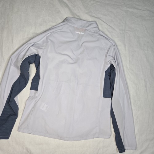 Moody Tiger Tech Jacket Youth Girls 130(sz 7) White Zip Athletic Small Spot - Picture 9 of 9