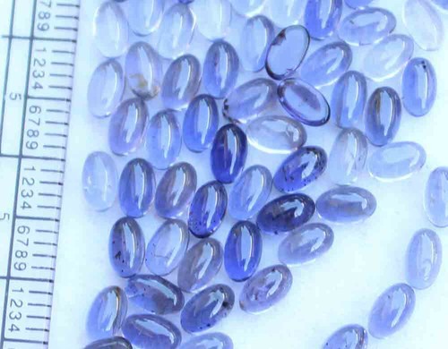 Natural Iolite Small Oval Cabochon Loose Gemstone Lot 16.80 Ct 3*5 Mm - Picture 2 of 5