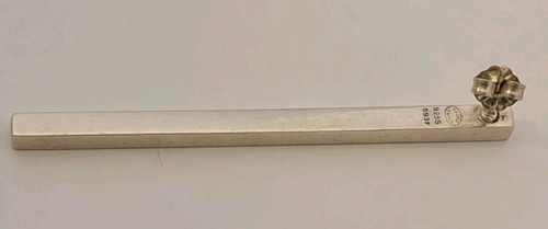 Georg Jensen Bar Earring 61mm Sterling Silver Aria 593F Stud (Single) DENMARK - Picture 5 of 7