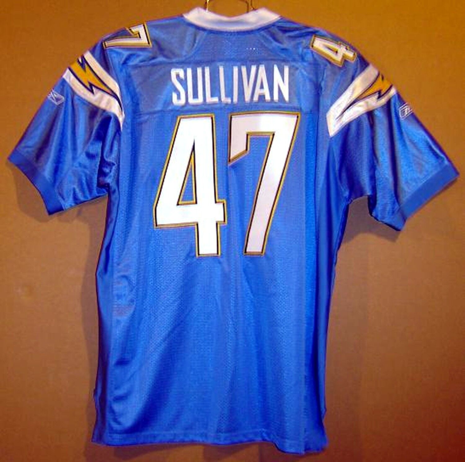 SAN DIEGO CHARGERS #47 SULLIVAN POWDER BLUE NFL Size 54 AUTHENTIC JERSEY