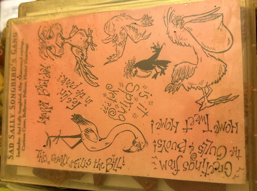 Stamp Up -Sad Sally Songbirds Gang Rubber Stamps Ink set of 11 Stamps Unmounted - Picture 9 of 9