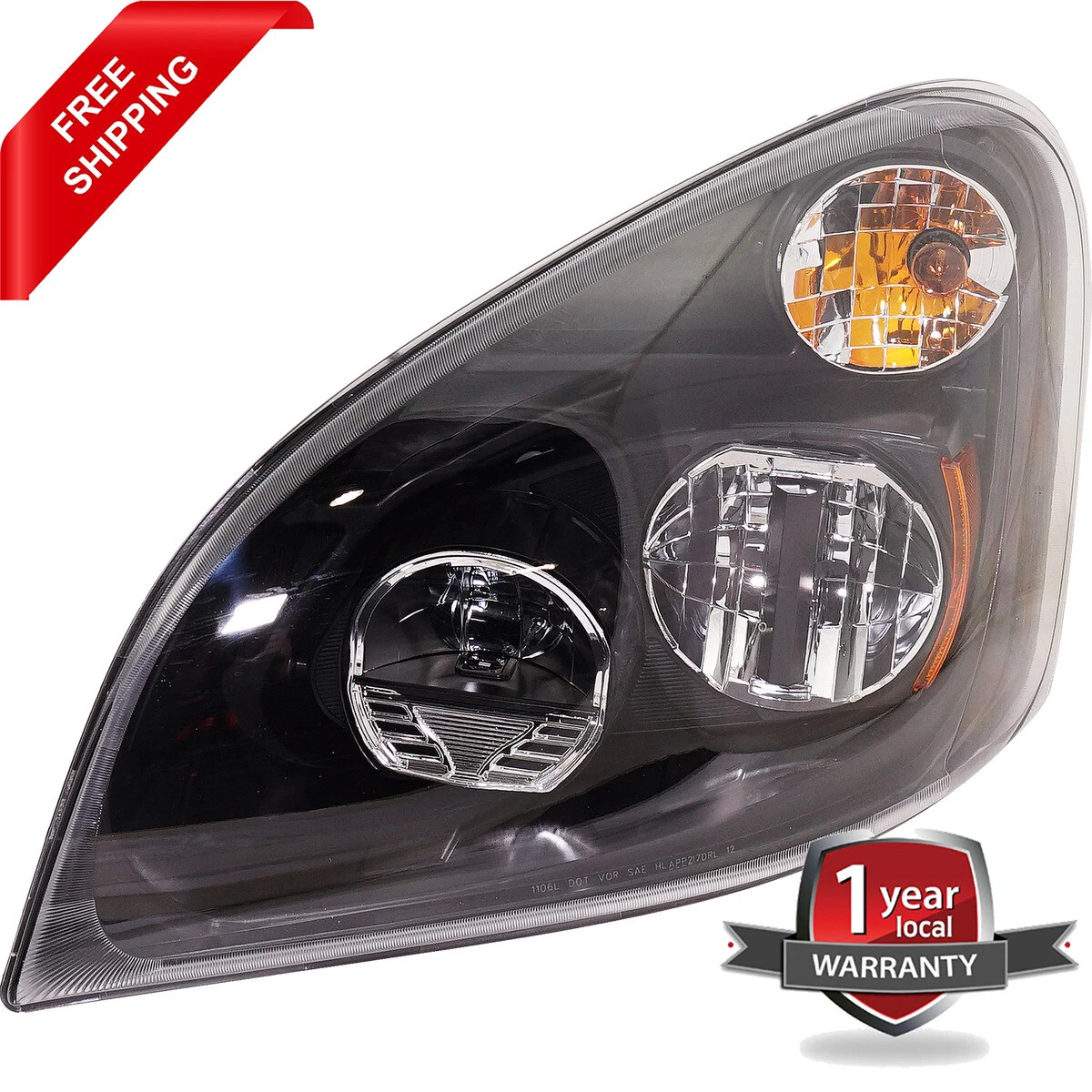 Headlight Driver Side LED For 2015-2018 Freightliner Cascadia | eBay