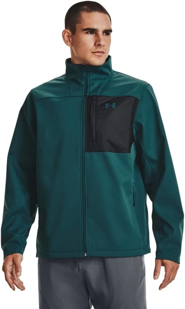 Under Armour Men's Coldgear Infrared Shield 2.0 Soft Shell Medium Teal  Black NWT