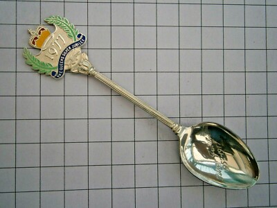 SC884*) Gepunzt Sterling Silber Queens Jubilee 1977 Souvenir Sammellöffel