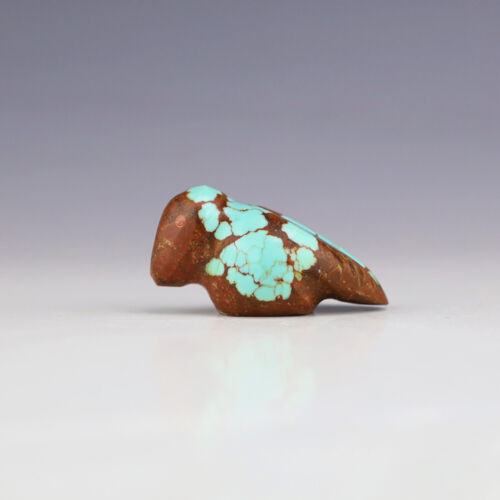 NATIVE AMERICAN ZUNI TURQUOISE BIRD FETISH BY EVALENA BOONE