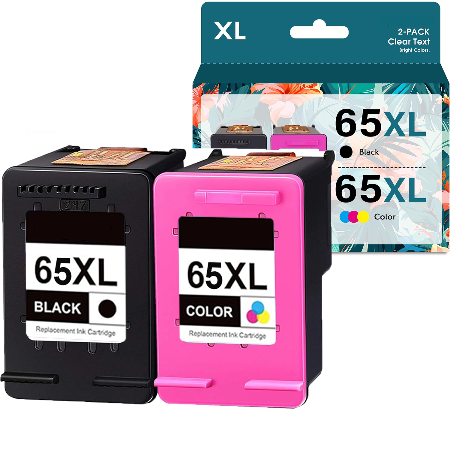 65XL Ink Cartridges for HP Deskjet 2622 2652 3722 3755 ENVY 5000 5052 3721 3730-image