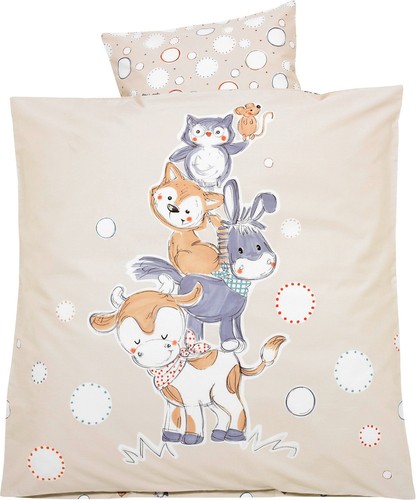 Alvi Kinder-Bettwäsche Standard Bett-Decke Kopf-Kissen 100x135 / 80x80 Baby - Bild 10 von 12