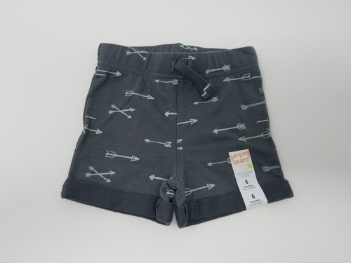 NWT Baby Boys Jumping Beans French Terry Shorts Gray Arrows Size 6 Months - Picture 2 of 3