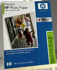 NIP New HP Everyday Inkjet Matte Photo Paper 8.5"x11" 100 sheets Q2509A 36 Lb