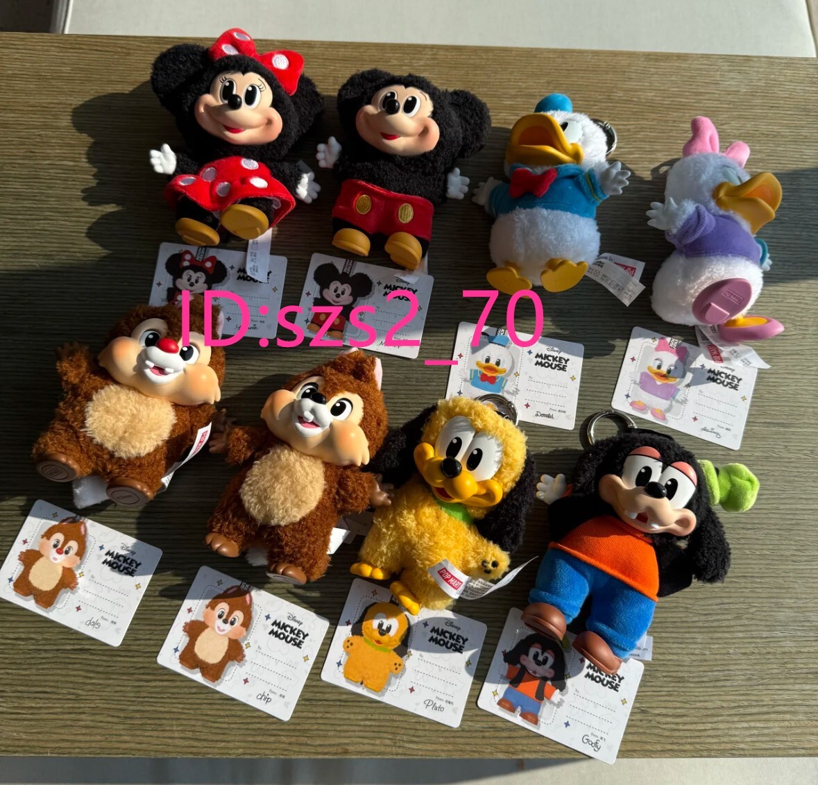 8pcs + Secret POP MART Mickey Family Cute Together Keychain