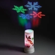 Roman LED Christmas Snowman Ceiling Projector Projects Colorful Snowflakes