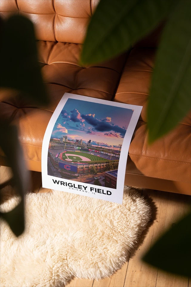 Wrigley Field, Chicago - Travel Poster, Chicago Cubs, Baseball, Gift for Him - Image 3 of 4