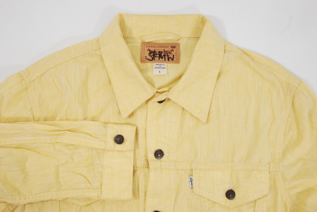 Levi's X Opening Ceremony Yellow Chambray Trucker Jacket