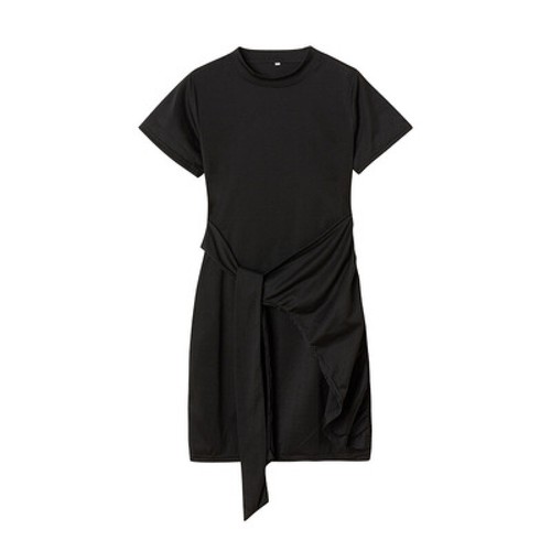 Damen Sommer Mode Slim Fit Bodycon T-Shirt Kleid Kurzarm Mini Sommerkleid - Bild 5 von 15