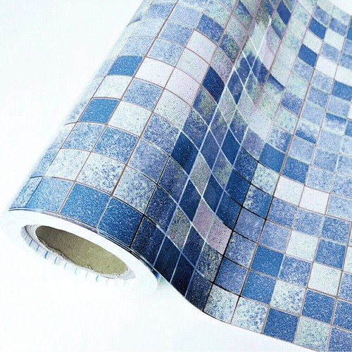 Self Adhesive Mosaic Wallpaper Kitchen Bathroom Waterproof Wall Paper Vinyl Foil - Picture 2 of 12
