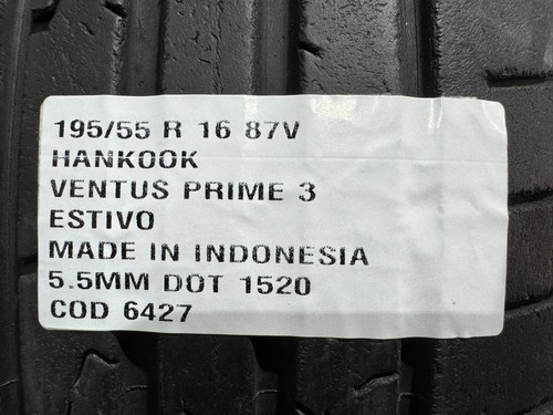 2 PNEUMATICI USATI 195/55 R 16 87V HANKOOK ESTIVO 5.5 MM DOT 1520 GOMME USATE - Foto 6 di 6