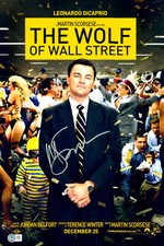 MARTIN SCORSESE SIGNED AUTO THE WOLF OF WALL STREET  12X18 PHOTO MINI POSTER BAS