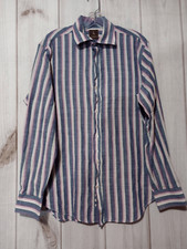 TailorByrd Shirt Men's Large Blue Pink Button Front