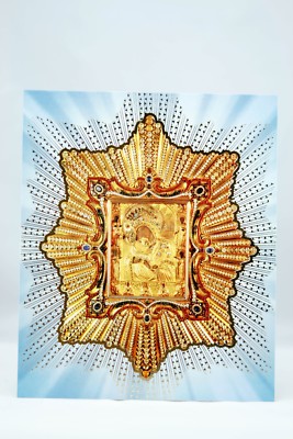Pochaevskaya Sternsymbol Почаевская Звезда Икона 10 x 12 cm