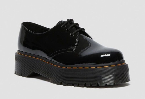 Dr. Martens 3 Loch 1461 Quad Black Patent Lamper - Picture 9 of 16