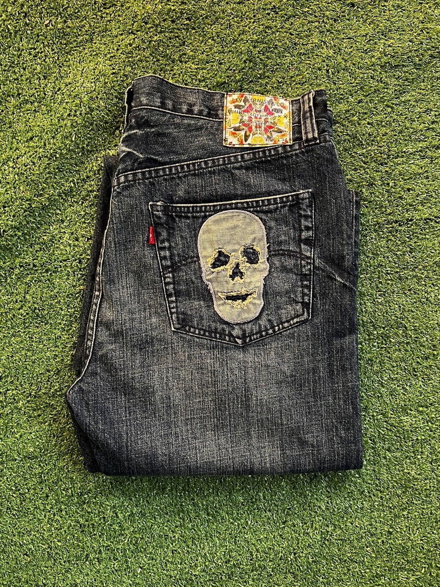 Levi's X Damien Hirst Limited Edition Denim Jeans Lot #2201