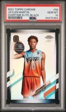 JAYLEN MARTIN 2022 TOPPS CHROME OTE ROOKIE BLACK REFRACTOR #'D /10