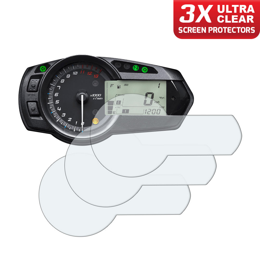 3 x Kawasaki ZX-6R / 636 / Ninja 2009+ Dashboard Screen Protector