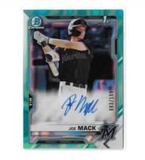 Joe Mack 2021 Bowman Chrome Draft Aqua Refractor Auto Autograph #CDA-JMA #83/199
