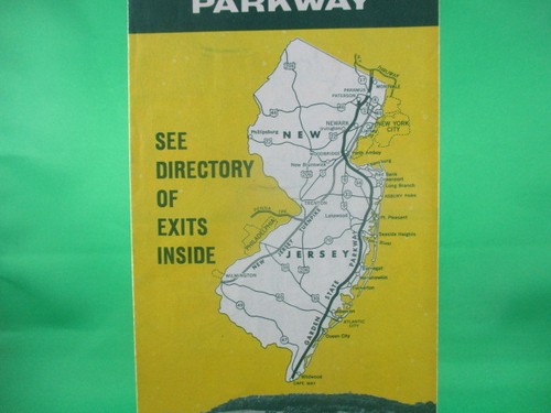1960s GARDEN STATE PARKWAY MAP Exits Directory NEW JERSEY Highway Authority NJ - Picture 4 of 11