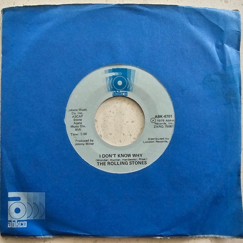 The Rolling Stones (e) I Don't Know Why / Try A Little Harder Ex Con Import 7"