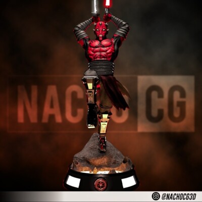 Darth Maul, Sith Lord, Star Wars The Clone Wars,3D Druck Statue, Figur, UNBEMALT