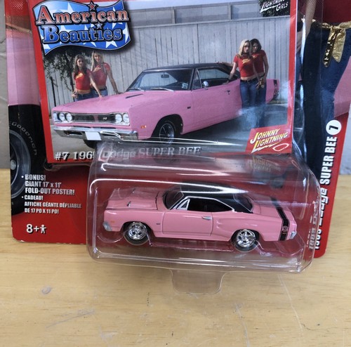 JOHNNY LIGHTNING American Beauties #7 1969 Dodge Super Bee Pink 2006 MOC - Picture 7 of 7
