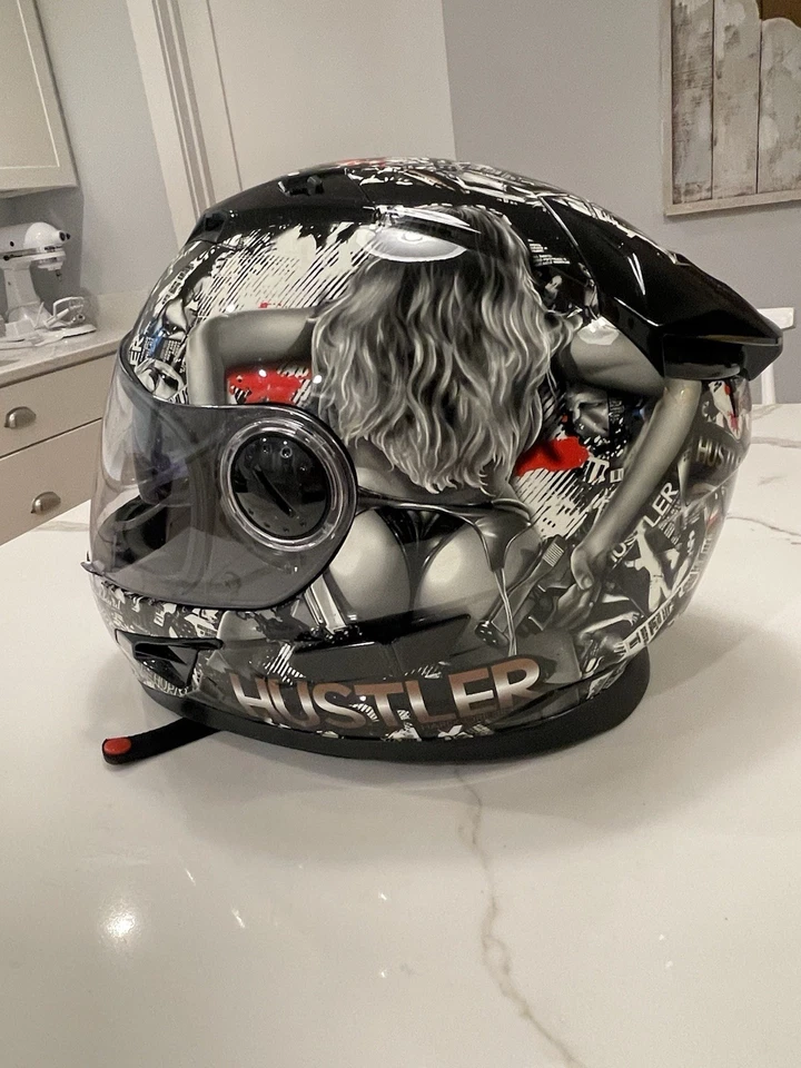 🔥 ¡RARO! - Casco completo de moto Rockhard Hustler XXL (61 cm) Foto 2 de 4