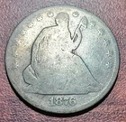 1876 Seated Liberty Half Dollar Good 50c Silver 19th Century Type Coin