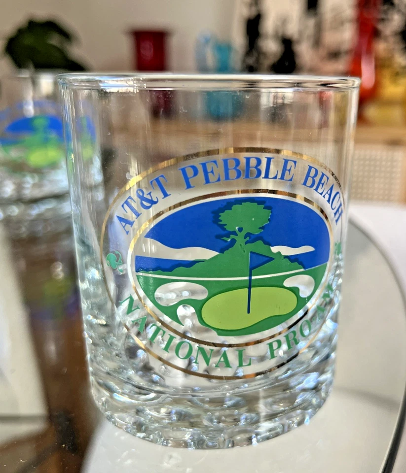 Pebble Beach Pro-Am, PGA Tour, vajilla de golf, vasos de whisky, juego de regalo, años 90 Foto 4 de 4