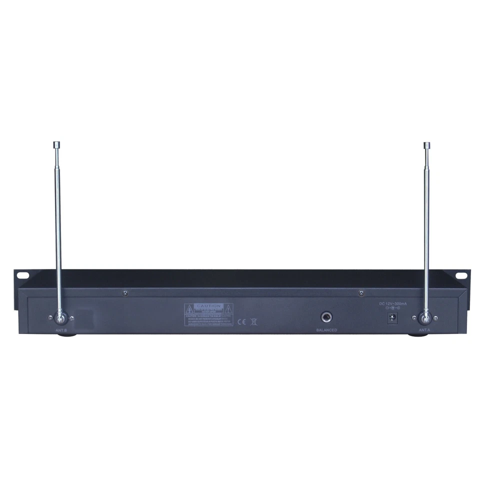 IBIZA VHF4 4-KANAL FUNKMIKROFONSYSTEM HANDMIKROFON HEADSET PARTY DISCO CLUB FUNK - Bild 2 von 4